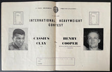 Load image into Gallery viewer, 1963 Cassius Clay Heavyweight Championship Fight Program Wembley Stadium Boxing