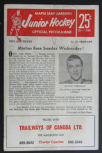 Load image into Gallery viewer, 1966 Maple Leaf Gardens Jr A Program Toronto vs Kitchener Rangers Brad Park