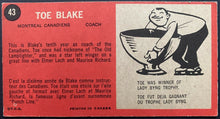 Load image into Gallery viewer, 1964-65 Vintage Montreal Canadiens Toe Blake Topps Tallboy NHL Hockey Card