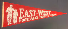 Load image into Gallery viewer, 1940 East West Shrine Game Vintage Pennant - Football's Finest Hour 30"