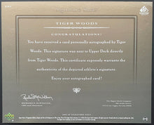 Load image into Gallery viewer, 2005 Tiger Woods Autographed Upper Deck SP Signature Golf Signed Limited Edition