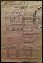Load image into Gallery viewer, 1932 Summer Olympics Ticket Application Form Los Angeles California Vintage