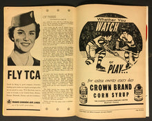 Load image into Gallery viewer, 1959 Maple Leaf Gardens NHL Hockey Program v Chicago Blackhawks George Armstrong