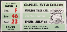 Load image into Gallery viewer, 1968 C.N.E. Stadium Hamilton Tiger Cats vs Toronto Argonauts CFL Football