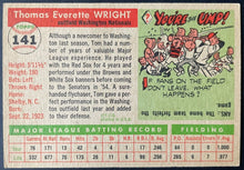 Load image into Gallery viewer, 1955 Topps Baseball #141 Tom Wright Washington Nationals Vintage MLB Card