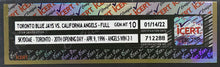 Load image into Gallery viewer, 1996 Toronto Blue Jays Opening Day 20th Anniversary Full Ticket Angels iCert 10