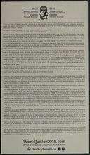 Load image into Gallery viewer, 2015 IIHF World Junior Hockey Championships Ticket Switzerland Germany Toronto