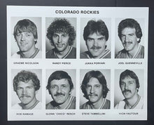 Load image into Gallery viewer, 1981-82 Colorado Rockies Team Issued Photo Sheet NHL Hockey Set Of 4