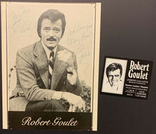 Load image into Gallery viewer, 1980's Dunes Hotel + Country Club Casino Dinner Menu Autographed Robert Goulet