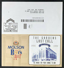 Load image into Gallery viewer, 1999 Maple Leaf Gardens Final Season Entry Form + Promotional Scratch Ticket NHL