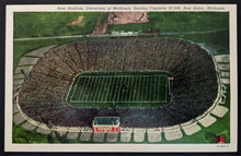 Load image into Gallery viewer, Vintage 1930's University Of Michigan Football Stadium Postcard Sports