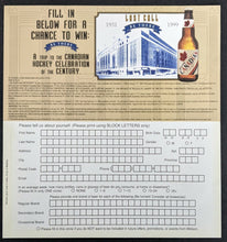 Load image into Gallery viewer, 1999 Maple Leaf Gardens Final Season Entry Form + Promotional Scratch Ticket NHL