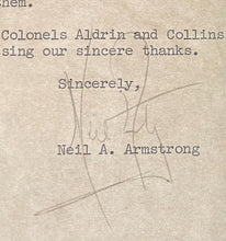 Load image into Gallery viewer, 1969 Neil Armstrong Signed Letter NASA Letterhead Autographed JSA + Type 1 Photo