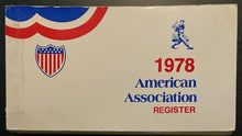 Load image into Gallery viewer, 1978 Vintage AAA Minor League Baseball American Association Register Retro