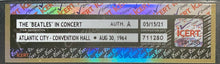 Load image into Gallery viewer, 1964 Vintage Beatles Concert Ticket Stub Atlantic City Convention Authenticated