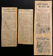 Load image into Gallery viewer, 1933 Toronto Senior Hockey League Program Vintage Varsity Arena + News Clippings