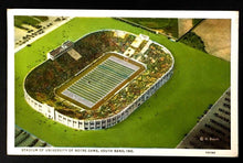 Load image into Gallery viewer, 1934 Notre Dame Stadium Fighting Irish Football Vintage Postcard NCAA South Bend