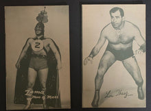 Load image into Gallery viewer, 12 Different Vintage 1940-1960 Exhibit Cards Historical Sports Primo Carnera