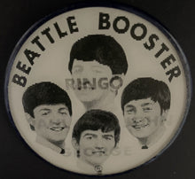 Load image into Gallery viewer, The Beatles Blue Vari-Vue Flicker Pinback Booster Button Vintage Fab 4 Lennon