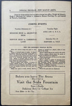 Load image into Gallery viewer, 1921 New Boston Arena Double Header Program Ice Carnival Hockey Championship