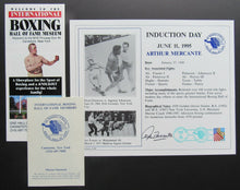 Load image into Gallery viewer, 1995 Signed Boxing Hall Of Fame Induction Day Promo Card + Brochure + Name List