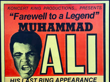 Load image into Gallery viewer, 1979 Vintage Muhammad Ali Poster Farewell To A Legend Last Ring Appearance Rare