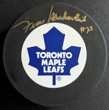 Load image into Gallery viewer, Frank Mahovlich Signed NHL Toronto Maple Leafs Vintage Sports Hockey Puck