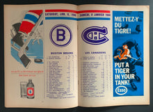 Load image into Gallery viewer, 1966 Montreal Forum NHL Hockey Program Canadiens vs Boston Bruins Bob Rousseau