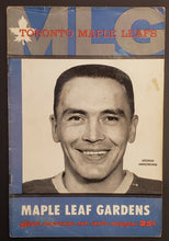 Load image into Gallery viewer, 1958 Maple Leaf Gardens Program Toronto VS Boston Bruins NHL George Armstrong