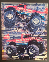 Load image into Gallery viewer, 1998 Monster Trucks Site Poster Copps Coliseum Autographed Big Foot Signed Card