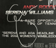 Load image into Gallery viewer, Tennis Poster Signed x4 Serena Williams + Radawanska + Roddick + Raonic  JSA