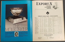 Load image into Gallery viewer, 1974-1975 NHL Hockey Black Hawks Program Toronto Maple Leafs Chicago Blackhawks