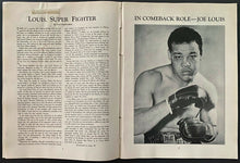 Load image into Gallery viewer, 1950 Heavyweight Championship Boxing Program + Ticket Joe Louis From Retirement