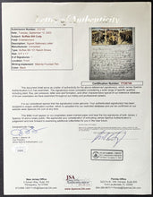 Load image into Gallery viewer, 1916 Buffalo Bill Cody Signed Handwritten Letter Autographed Western History JSA