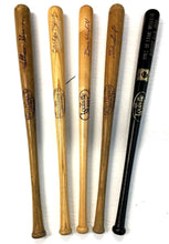 Load image into Gallery viewer, 5 Vintage Mini Bats Louisville Slugger Hillerich & Bradsby Wooden Bats 16"