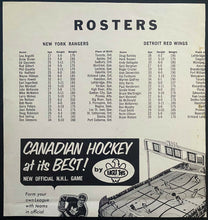 Load image into Gallery viewer, 1964-65 NHL Hockey Rangers Autographed Scorecard Earl Ingarfield + Don Marshall