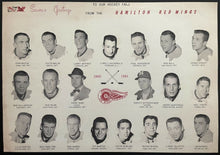 Load image into Gallery viewer, 1960-61 OHA Major Jr A Hamilton Red Wings Seasons Greetings Place Mat Henderson