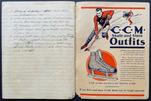 Load image into Gallery viewer, 1930's CCM Scribbler White Exercise Book Bicycles Featured Vintage Original
