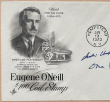 Load image into Gallery viewer, Charlie Chaplin + Uma Chaplin Autographed First Day Cover Framed Signed JSA LOA