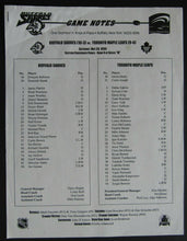 Load image into Gallery viewer, 1999 NHL Eastern Conference Finals Program + Press Notes Buffalo vs Toronto