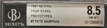 Load image into Gallery viewer, 1991 NetPro #7 Pete Sampras Tour Stars Prototypes Tennis Card Beckett 8.5 NM-MT+