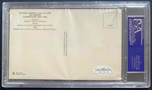 Load image into Gallery viewer, 1964 Cooperstown Baseball HOF Plaque Post Card Signed Al Barlick Umpire PSA/DNA