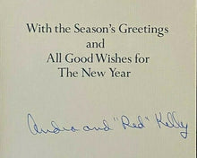 Load image into Gallery viewer, Vintage NHL Hockey Personal Signed Red Kelly Autographed Christmas Holiday Card