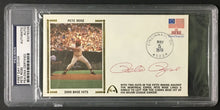 Load image into Gallery viewer, Pete Rose Autographed 3000 Base Hits First Day Cover MLB Baseball Reds PSA/DNA