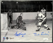 Load image into Gallery viewer, Ted Lindsay Ed Chadwick Signed Red Wings Leafs NHL Hockey Photo Autographed JSA