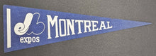 Load image into Gallery viewer, Rare Circa 1970 Montreal Expos 15" Vintage Pennant Baseball MLB