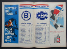Load image into Gallery viewer, 1966 Montreal Forum NHL Program Montreal Canadiens vs Boston Bruins - Dick Duff