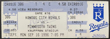 Load image into Gallery viewer, 1996 MLB Baseball Ticket Paul Molitor 3000th Hit + Envelope Minnesota Twins KC