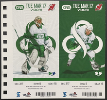 Load image into Gallery viewer, 03/17/2020 NHL Hockey St. Patty's Night Ticket x2 Maple Leafs vs New Jersey