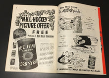 Load image into Gallery viewer, 1954 HARRY LUMLEY Autograph Maple Leafs PROGRAM Toronto vs NYR Vtg Hockey NHL